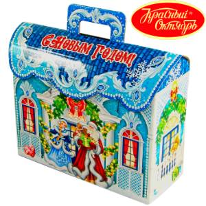 Детский подарок на Новый Год в картонной упаковке весом 1000 грамм по цене 759 руб в Саратове