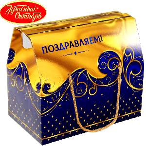 Детский подарок на Новый Год в картонной упаковке весом 1000 грамм по цене 740 руб в Саратове