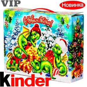 Детский подарок на Новый Год в картонной упаковке весом 1200 грамм по цене 1245 руб в Саратове