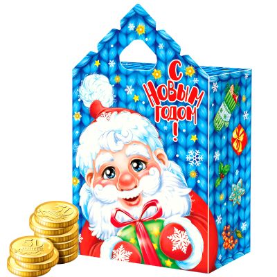 Детский подарок на Новый Год в картонной упаковке весом 300 грамм по цене 155 руб в Саратове