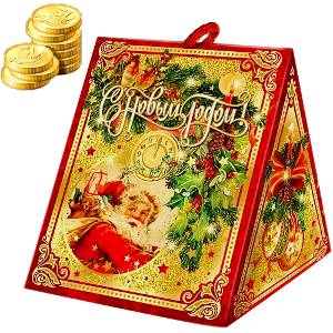 Сладкий подарок на Новый Год в жестяной упаковке весом 300 грамм по цене 159 руб в Саратове