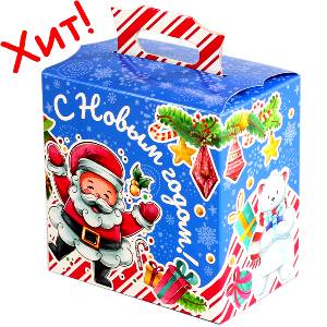Детский подарок на Новый Год в картонной упаковке весом 300 грамм по цене 206 руб в Саратове