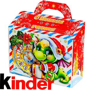 Детский новогодний подарок  в картонной упаковке весом 360 грамм по цене 882 руб с символом 2024 года в Саратове