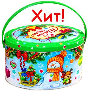 Детский подарок на Новый Год в жестяной упаковке весом 550 грамм по цене 607 руб в Саратове