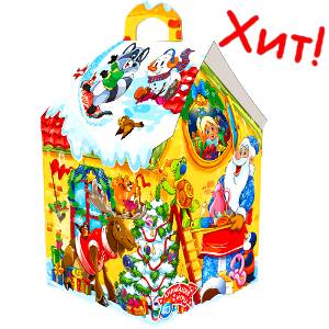 Сладкий новогодний подарок в жестяной упаковке весом 550 грамм по цене 385 руб в Саратове