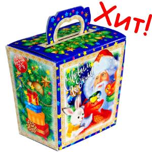 Детский подарок на Новый Год  в картонной упаковке весом 550 грамм по цене 393 руб