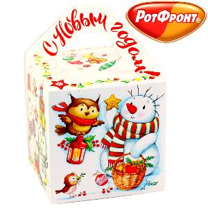 Сладкий подарок на Новый Год в картонной упаковке весом 600 грамм по цене 415 руб в Саратове