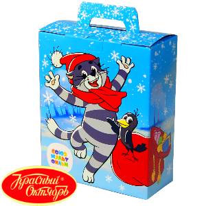 Детский подарок на Новый Год в картонной упаковке весом 700 грамм по цене 565 руб в Саратове