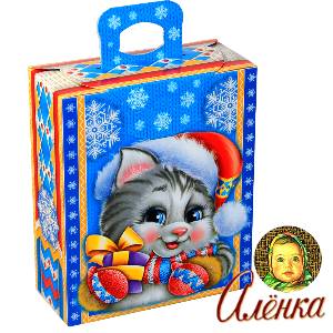 Детский подарок на Новый Год  в картонной упаковке весом 750 грамм по цене 611 руб