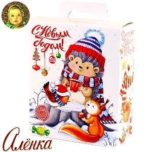 Сладкий подарок на Новый Год в картонной упаковке весом 750 грамм по цене 596 руб в Саратове