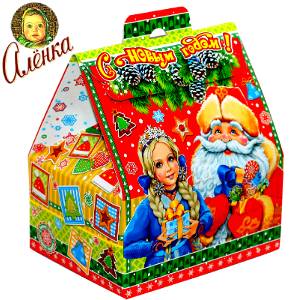Детский новогодний подарок в картонной упаковке весом 750 грамм по цене 601 руб в Саратове