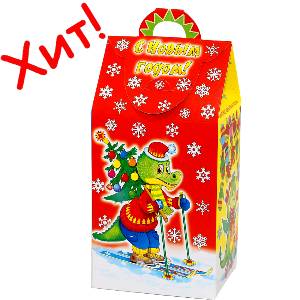 Сладкий подарок на Новый Год в картонной упаковке весом 750 грамм по цене 540 руб с символом 2024 года в Саратове