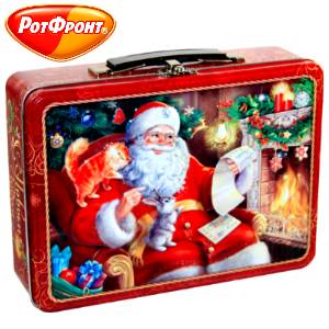 Детский подарок на Новый Год в жестяной упаковке весом 850 грамм по цене 1094 руб в Саратове