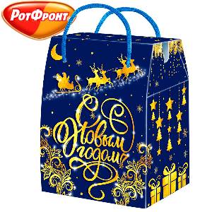 Сладкий новогодний подарок в картонной упаковке весом 850 грамм по цене 627 руб в Саратове
