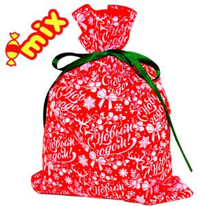 Сладкий новогодний подарок в мешочке весом 950 грамм по цене 755 руб с символом 2024 года в Саратове