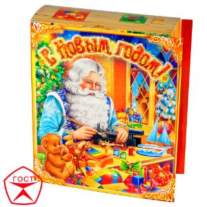 Детский подарок на Новый Год в картонной упаковке весом 950 грамм по цене 829 руб в Саратове