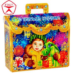 Детский подарок на Новый Год в картонной упаковке весом 950 грамм по цене 872 руб в Саратове