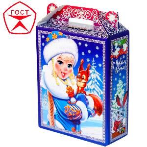 Детский подарок на Новый Год в картонной упаковке весом 950 грамм по цене 843 руб в Саратове