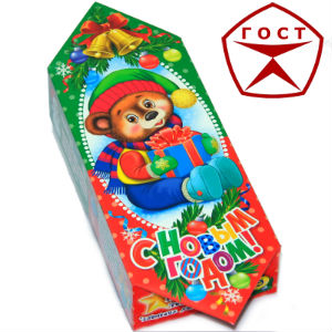 Детский новогодний подарок в картонной упаковке весом 600 грамм по цене 570 руб в Саратове