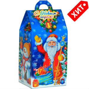 Детский новогодний подарок в картонной упаковке весом 750 грамм по цене 528 руб в Саратове